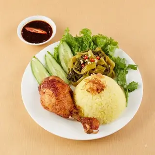 Hình ảnh Cơm đùi gà mắm tỏi