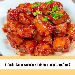 Hình ảnh cơm sườn xào chua ngọt