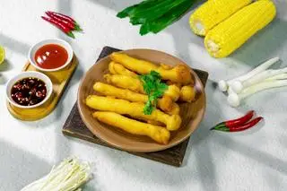 Hình ảnh Nấm hải sản chiên giòn chay