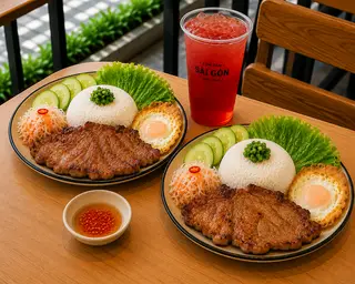 Hình ảnh Combo 2 Cơm Tấm Sườn | 1 Trà Dâu Nam Mỹ