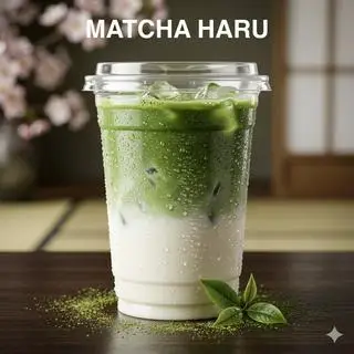 Hình ảnh MATCHA HARU ( NHẬT BẢN ) - ly 700ml - ko tanh, béo thơm mùi đậu 