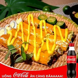 Hình ảnh Bánh tráng cuộn me bơ - Cocacola