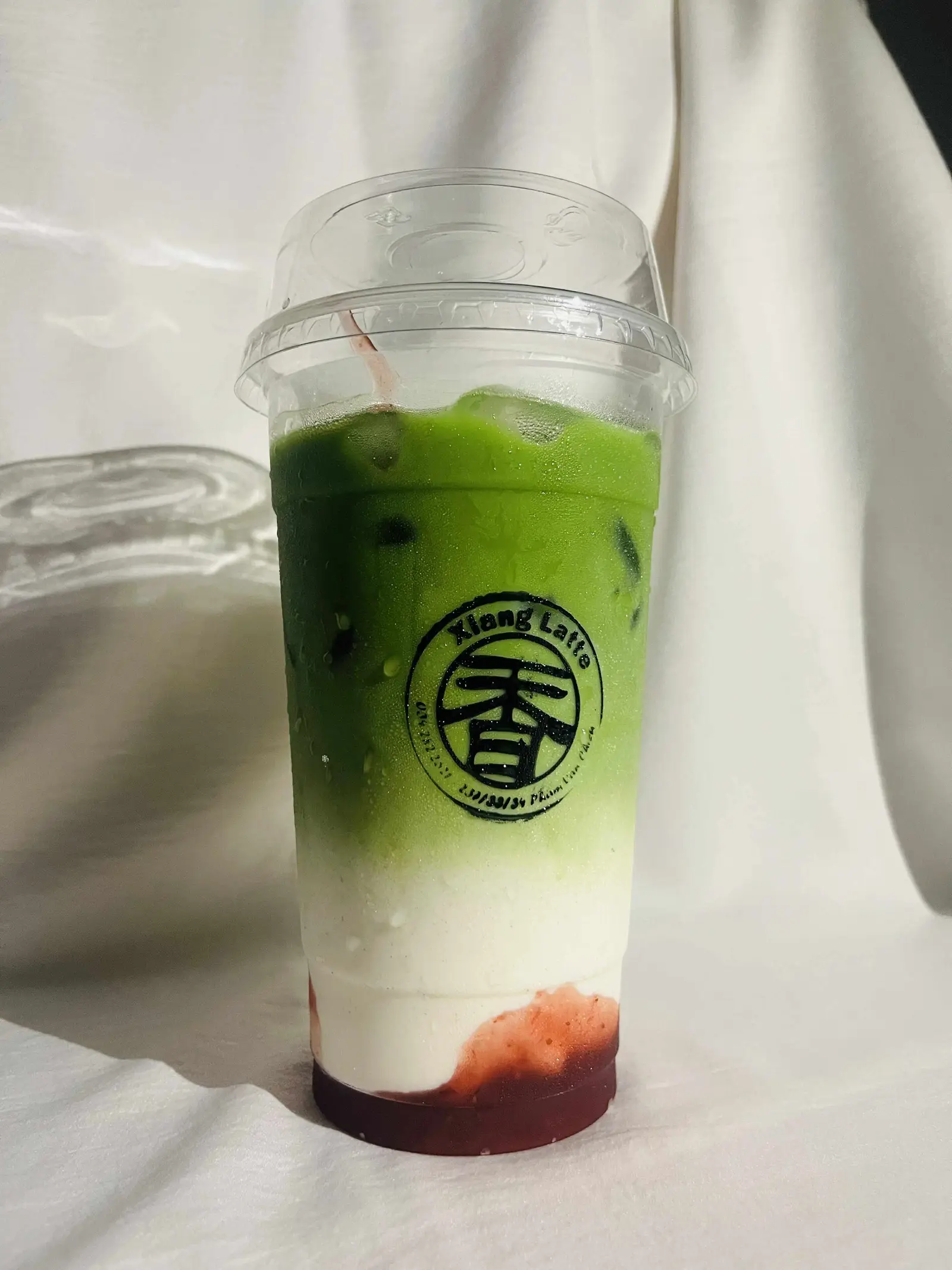 Hình ảnh Matcha latte dâu