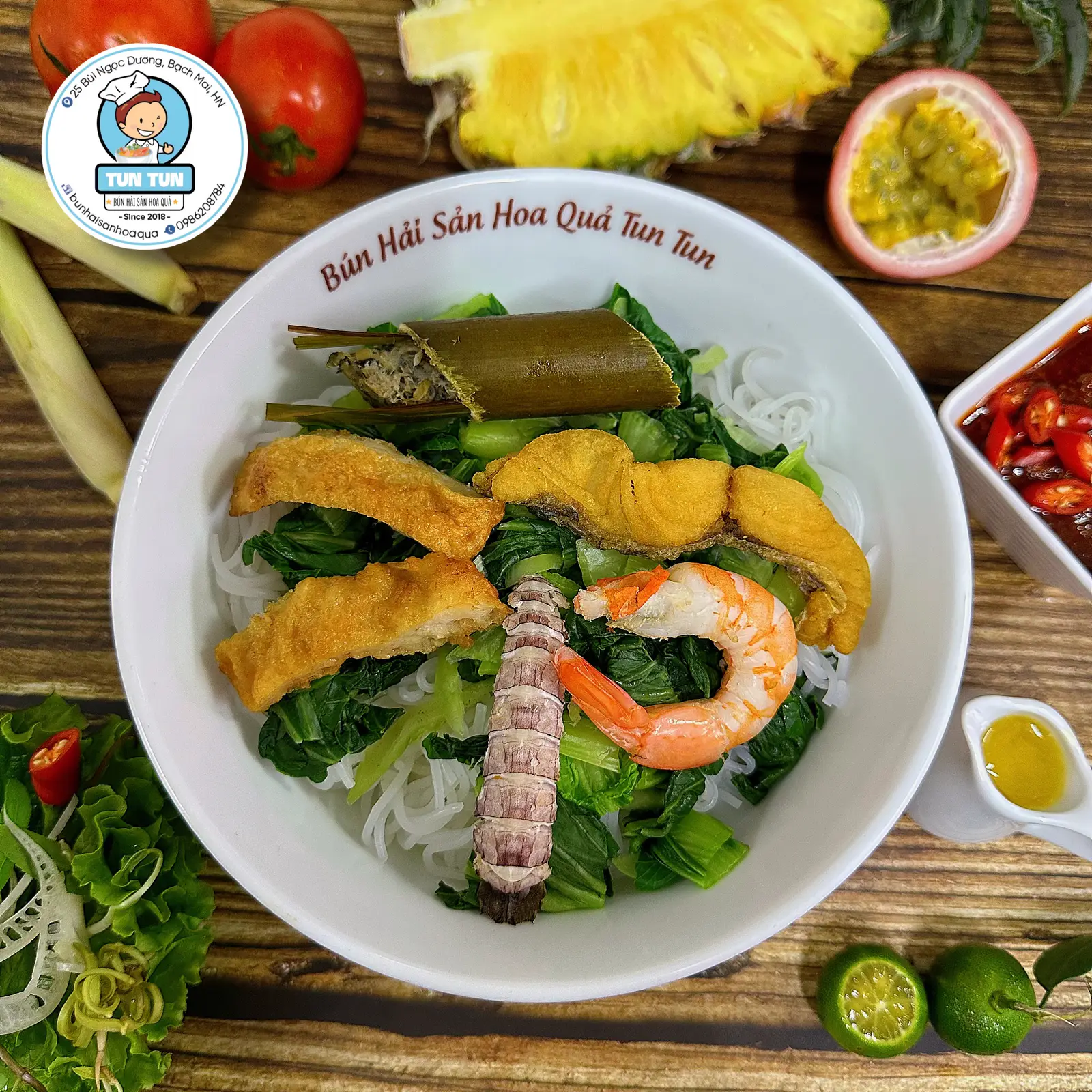 Hình ảnh Bún Hải Sản Hoa Quả Size M (Cỡ Vừa)