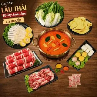 Hình ảnh Lẩu Thái Ba Chỉ Bò Mỹ Sườn Sụn 2-3 Người