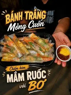 Hình ảnh Bánh tráng mỏng cuốn - phần
