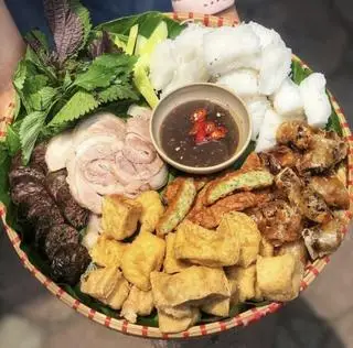 Hình ảnh bún đậu nem nướng 