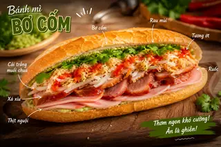 Hình ảnh Bánh Mì Bơ Cốm thường