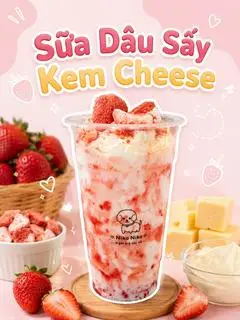 Hình ảnh Sữa tươi dâu sấy