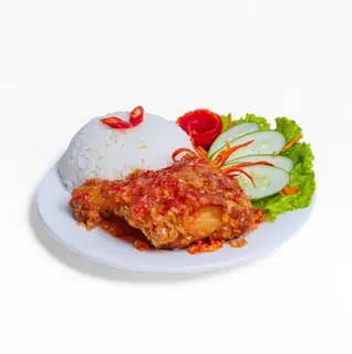 Hình ảnh Cơm gà sốt cay ngọt ( Best seller)