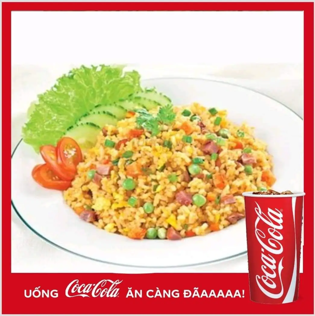 Hình ảnh Cơm rang 10 Cẩm tặng kèm 1 ly coca( bao gồm bát giấy)