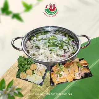 Hình ảnh Lẩu Gà Lá É - Gà Ta Thả Vườn nửa con (Gà chiên)