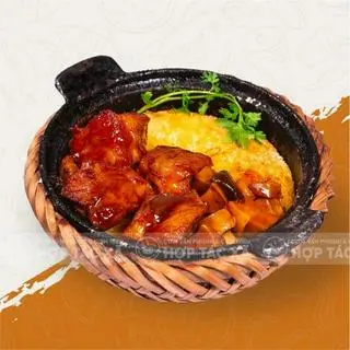 Hình ảnh Cơm Niêu 2 Mặt cháy Sườn sốt Nấm