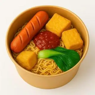 Hình ảnh Mì Trộn Sốt Sa Tế Xúc Xích