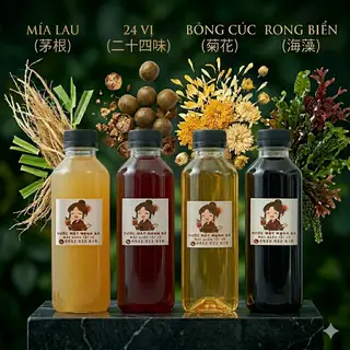 Hình ảnh COMBO 4 CHAI Nước Mát TỨ THẦN - Sâm Giải Độc Mát Gan Thanh Lọc Cơ Thể, Đẹp Da