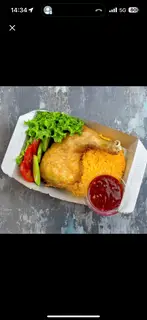 Hình ảnh Cơm Chiên Đùi Gà Sốt BBQ
