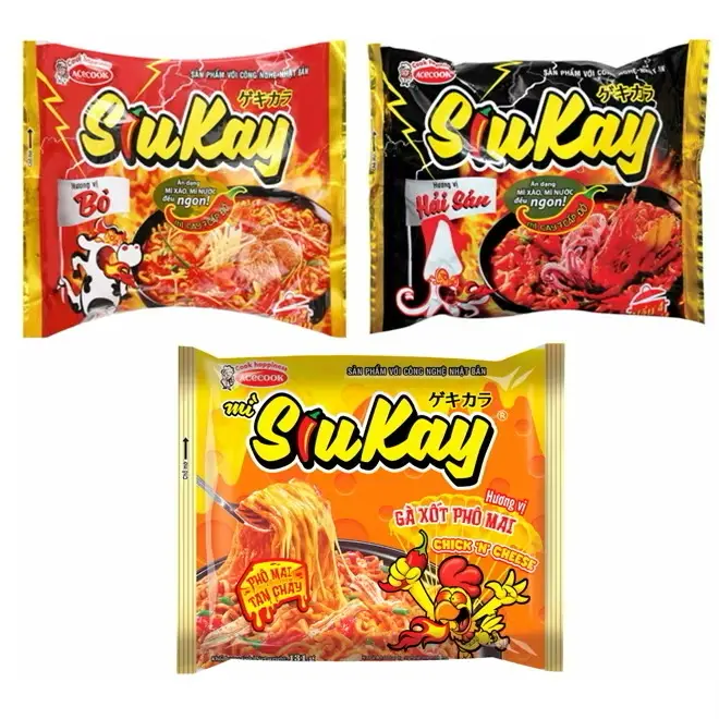 Hình ảnh Mì siukay to trứng ốp la  - cay 