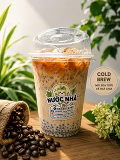 Hình ảnh Cold brew sữa tươi, hạt chi-a(cafe ủ lạnh)