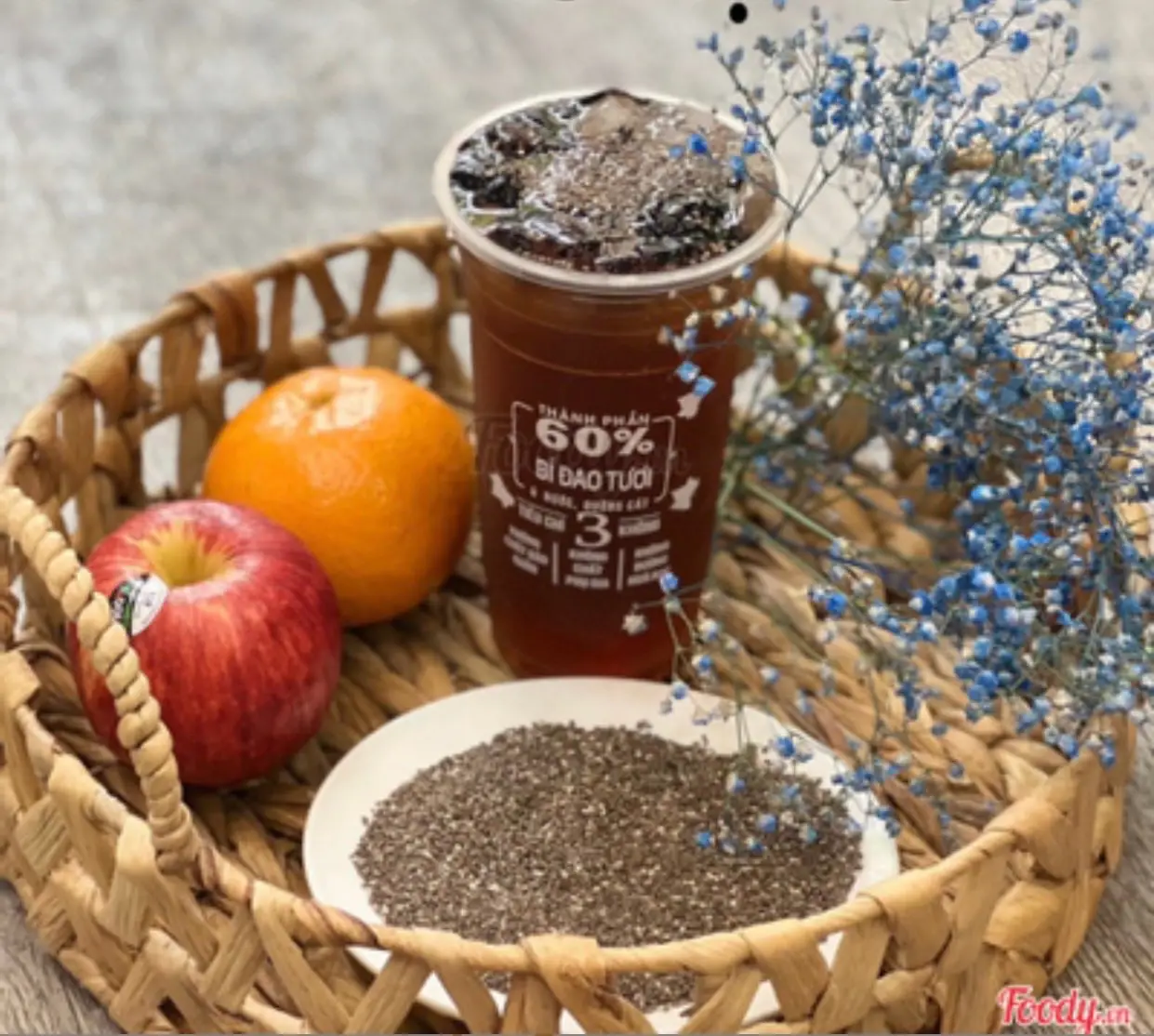 Hình ảnh  Trà bí đao hạt chia