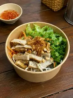 Hình ảnh Bún trộn nem nướng