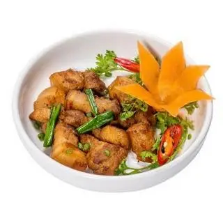 Hình ảnh Cơm Thịt Rang Cháy Cạnh