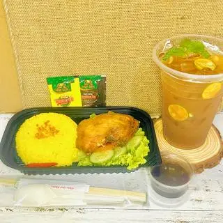 Hình ảnh Combo Ăn No-Giá Khỏi Lo (Cơm Gà NHỎ xốt Tùy chọn kèm nước)
