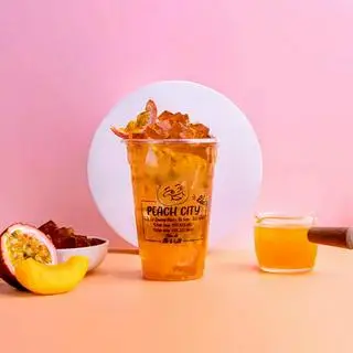 Hình ảnh Trà đào dầm nhiệt đới đầy đủ 700ml