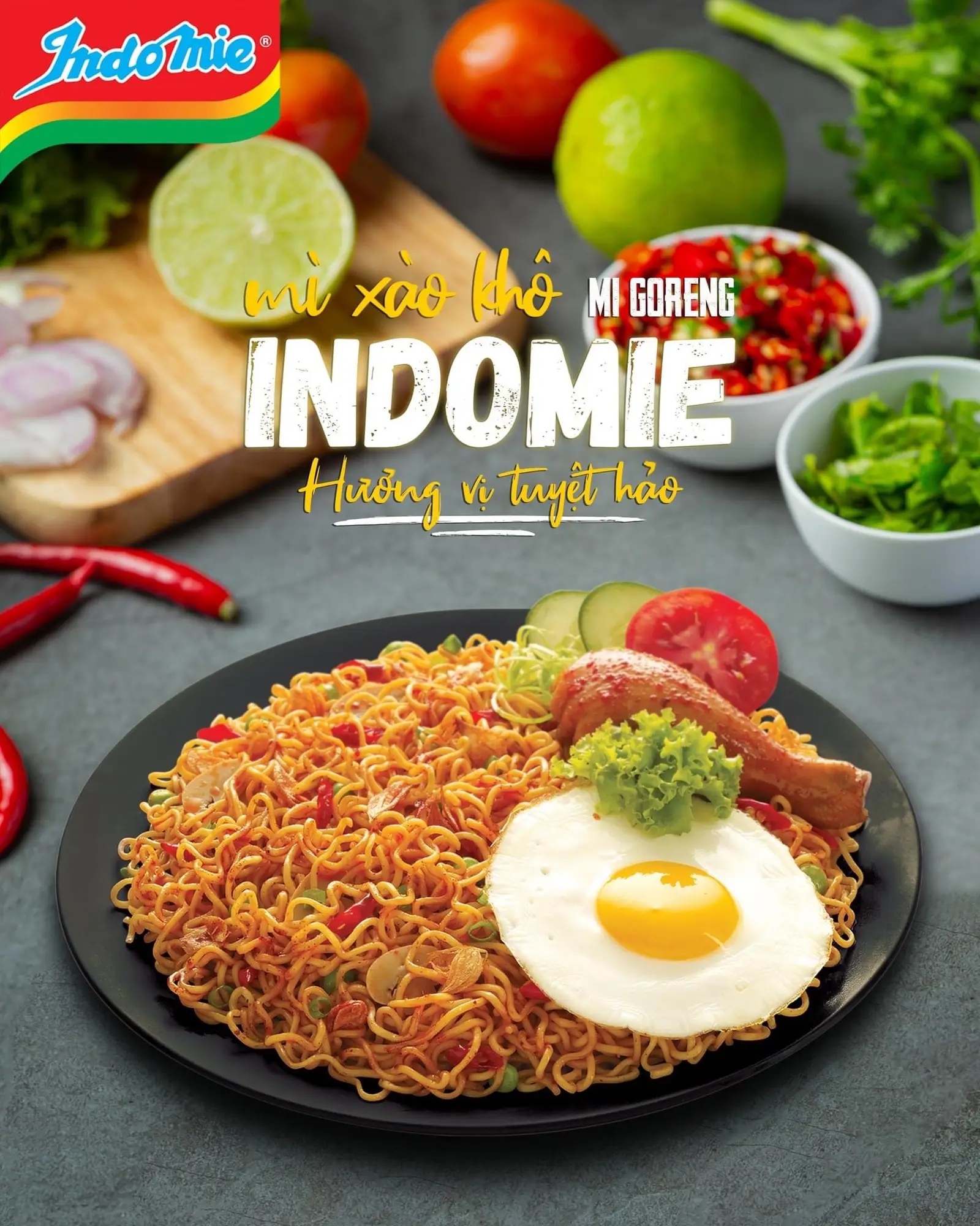 Hình ảnh Mì Indomie Trứng Xúc Xích + 1 phần topping