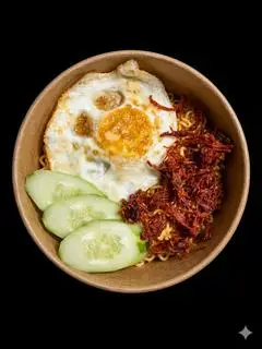 Hình ảnh Mì Indomie Thịt Bò Khô + Trứng Ốp