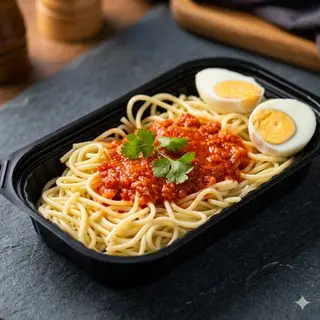 Hình ảnh Mì Ý Trứng Luộc