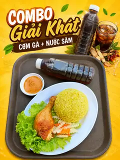 Hình ảnh Combo Ăn No 1 Người Cơm Gà+ Nước Sâm Lạnh 