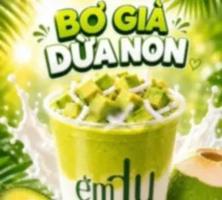 Hình ảnh Bơ già dừa non