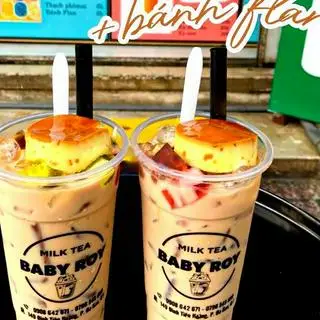 Hình ảnh Trà Sữa Full Topping + Flan - Size L (Truyền Thống)