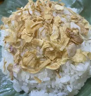 Hình ảnh xôi nếp hành phi