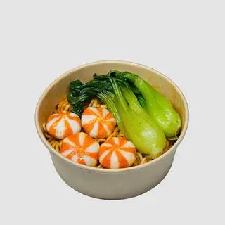 Hình ảnh Mì Indomie Trộn Bánh Bao Trứng Cá