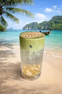 Hình ảnh Matcha coconut hạt sen