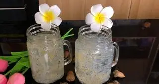 Hình ảnh nước uống mủ trôm hạt chia