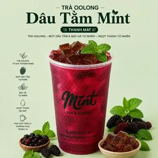 Hình ảnh Trà oolong dâu tằm mint size L - 700 ml