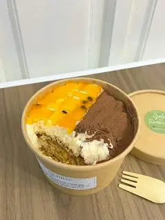 Hình ảnh Tiramisu Cacao mix chanh leo đường kiêng ít ngọt - hộp 600ml