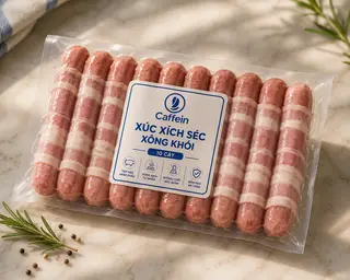 Hình ảnh Bịch xúc Xích Séc hun khói tươi (10 cây)