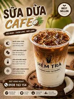Hình ảnh sữa dừa cafe