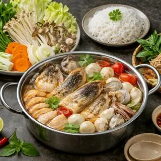 Hình ảnh lẩu vây cá hồi ,ca hú
