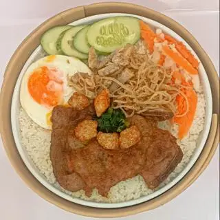 Hình ảnh CƠM TẤM SƯỜN BÌ TRỨNG + CANH