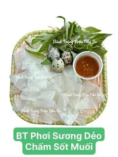 Hình ảnh Bánh tráng chấm muối sệt (3 trứng)
