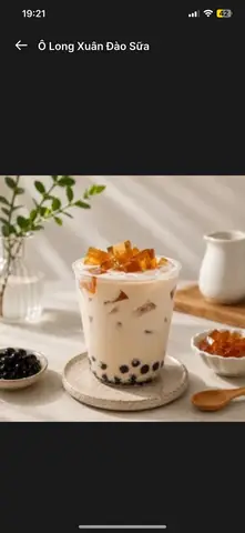 Hình ảnh Ô Long Xuân Đào Sữa