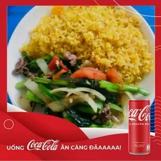 Hình ảnh Cơm rang cải bò + Coca