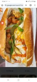 Hình ảnh Bánh mì chả + trứng  loại vừa 