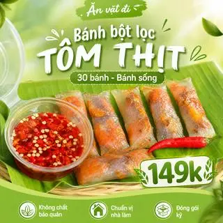 Hình ảnh Bánh bột lọc Huế Tôm Thịt (30 bánh)- bánh Sống