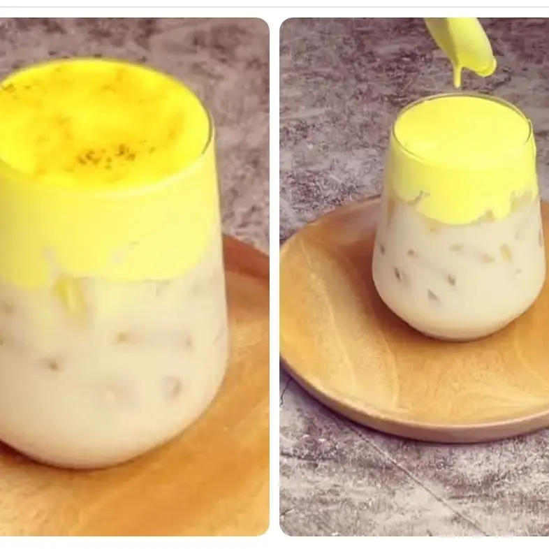 Hình ảnh Combo 2 Ly Trà Sữa Kem Trứng 700ml