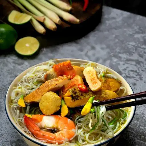Hình ảnh Bún cá dì Huệ đặc biệt - chanh dây